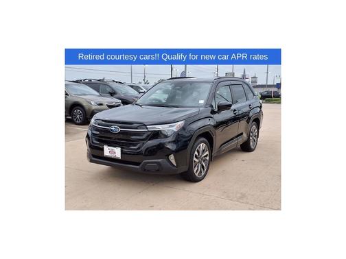 Crystal Black Silica 2025 Subaru Forester Touring Hybrid