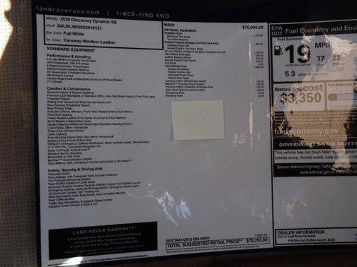 2025 Land Rover Discovery P360 Dynamic SE