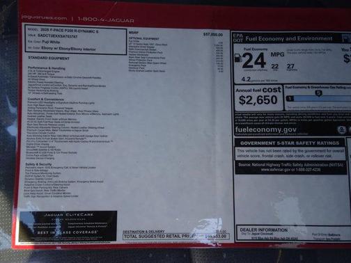 2025 Jaguar F-PACE P250 R-Dynamic S