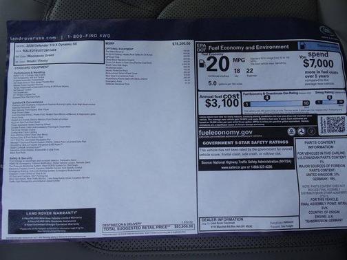 2026 Land Rover Defender P400 X-Dynamic SE