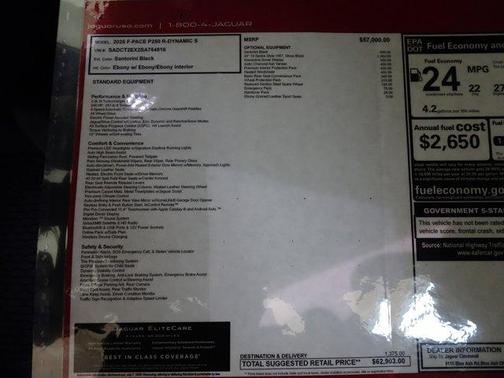 2025 Jaguar F-PACE P250 R-Dynamic S