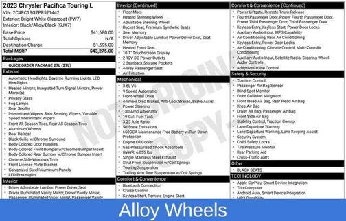 Bright White Clearcoat 2023 Chrysler Pacifica Touring L