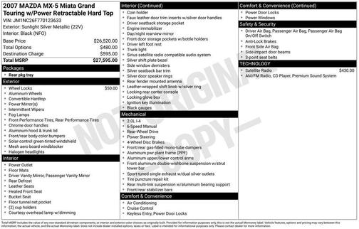 2007 Mazda MX-5 Miata Grand Touring