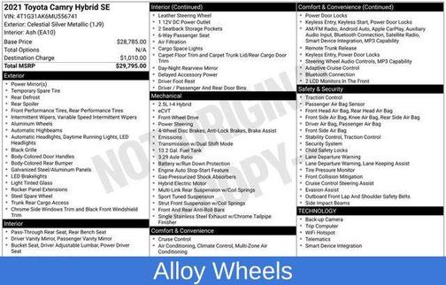 Celestial Silver Metallic 2021 Toyota Camry SE