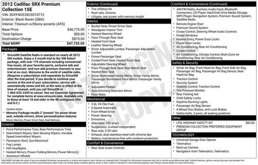 Black Raven 2012 Cadillac SRX Premium Collection