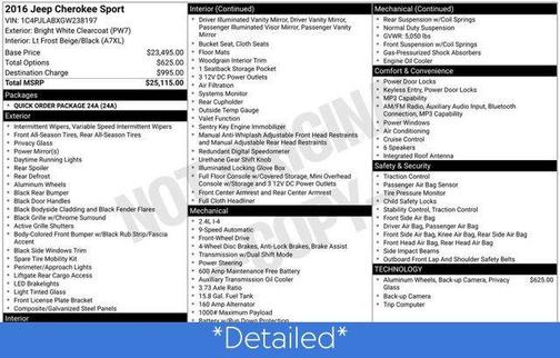 2016 Jeep Cherokee Sport