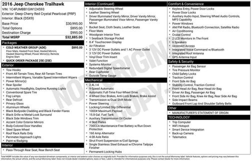 2016 Jeep Cherokee Trailhawk