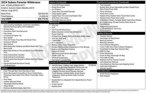 2024 Subaru Forester Wilderness