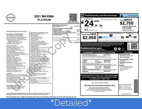 2021 Nissan Maxima 3.5 Platinum