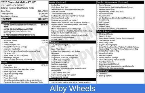 Northsky Blue Metallic 2020 Chevrolet Malibu FWD LT