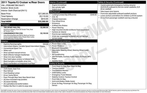 2011 Toyota FJ Cruiser Base