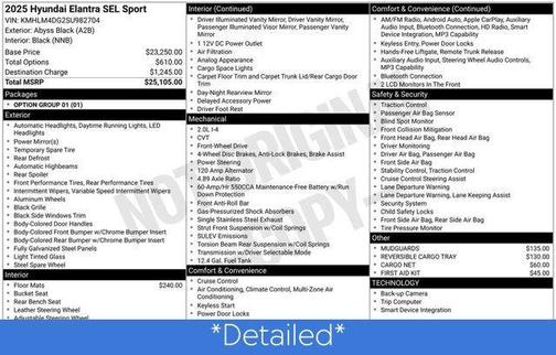 2025 Hyundai ELANTRA Sport