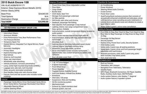 Deep Espresso Brown Metallic 2015 Buick Encore Base