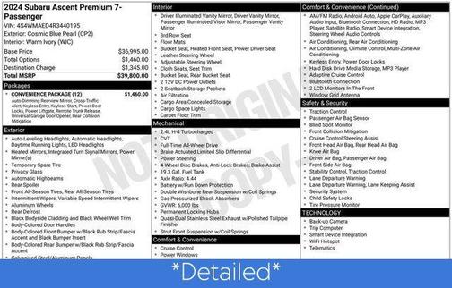 2024 Subaru Ascent Premium 7-Passenger