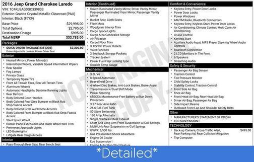 2016 Jeep Grand Cherokee Laredo