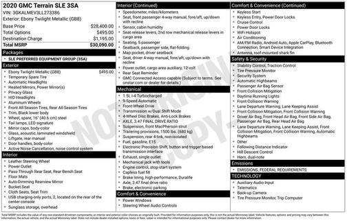 2020 GMC Terrain SLE