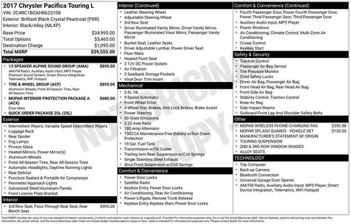 2017 Chrysler Pacifica Touring-L