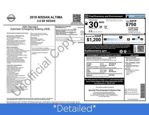 2018 Nissan Altima 2.5 SR