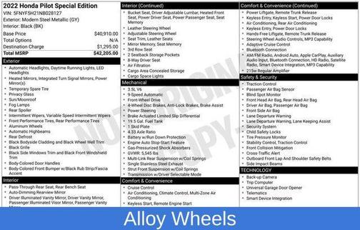 Gray 2022 Honda Pilot 2WD Special Edition