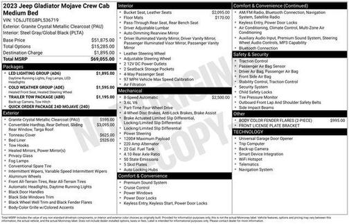 2023 Jeep Gladiator Mojave 4x4