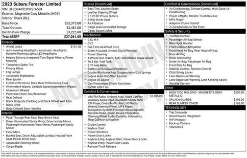 Magnetite Gray Metallic 2023 Subaru Forester Limited