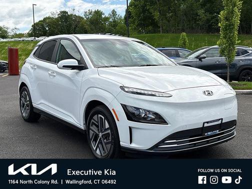 Lunar White 2023 Hyundai KONA EV SEL