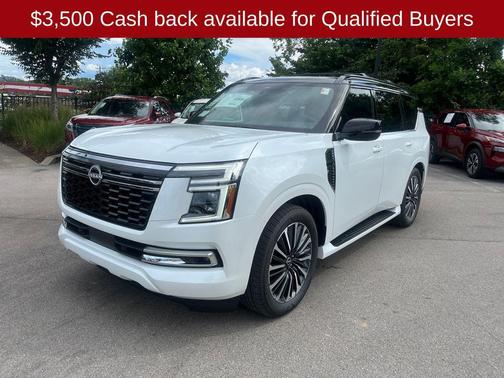 Everest White Pearl/Black 2026 Nissan Armada Platinum Reserve
