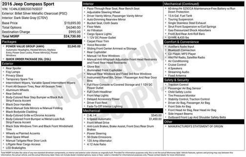 2016 Jeep Compass Sport