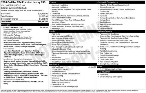 2024 Cadillac CT4 Premium Luxury