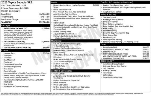 Supersonic Red 2023 Toyota Sequoia SR5