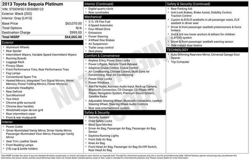 2013 Toyota Sequoia Platinum