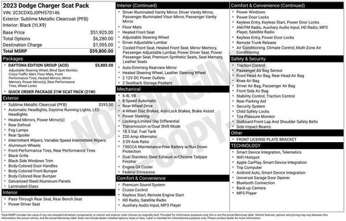 2023 Dodge Charger R/T Scat Pack