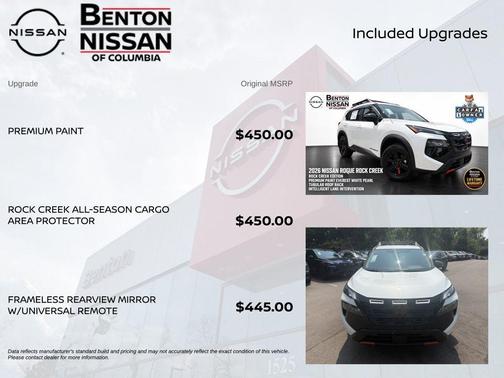 Everest White Pearl Tricoat 2026 Nissan Rogue Rock Creek