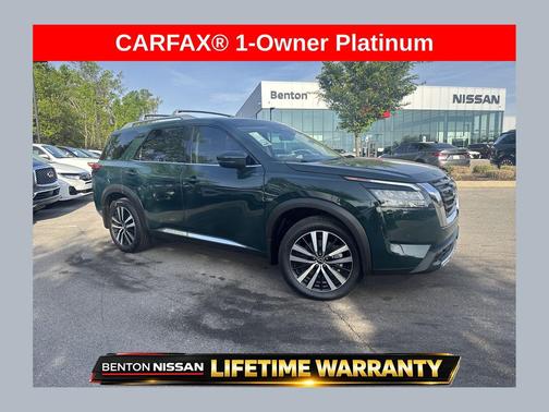 Obsidian Green Pearl 2025 Nissan Pathfinder Platinum FWD