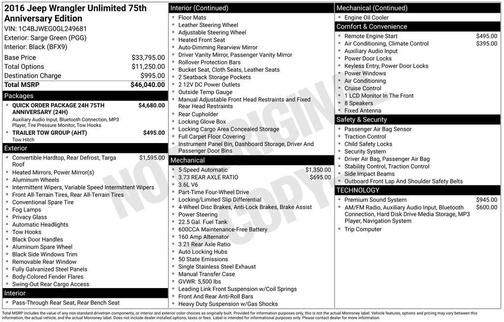2016 Jeep Wrangler Unlimited Sahara