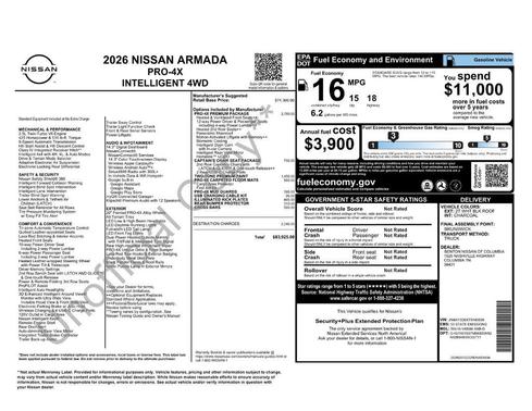 Aspen White/Super Black 2026 Nissan Armada PRO-4X