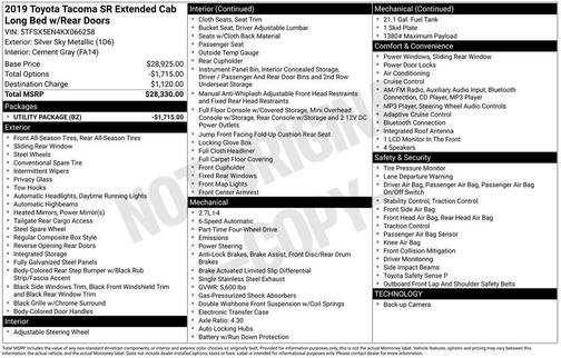 2019 Toyota Tacoma SR