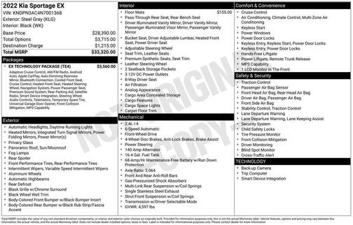 Steel Gray 2022 Kia Sportage EX