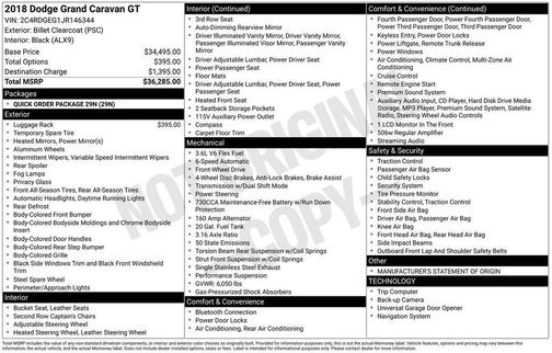 2018 Dodge Grand Caravan GT