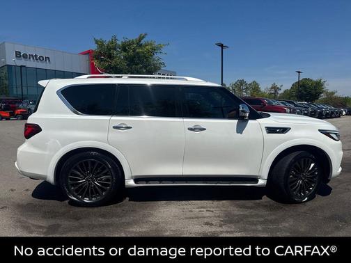 Moonstone White 2023 INFINITI QX80 SENSORY AWD