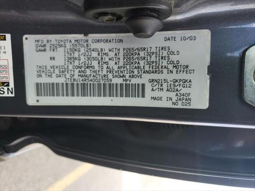 2004 Toyota 4Runner SR5