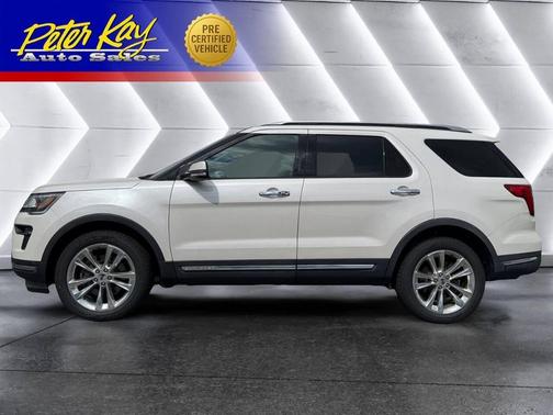 White Platinum Tri-Coat Metallic 2018 Ford Explorer Limited