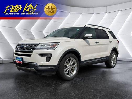 White Platinum Tri-Coat Metallic 2018 Ford Explorer Limited