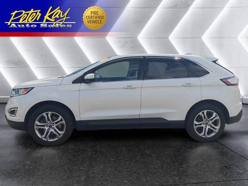 White Platinum Tri-Coat Metallic 2016 Ford Edge Titanium