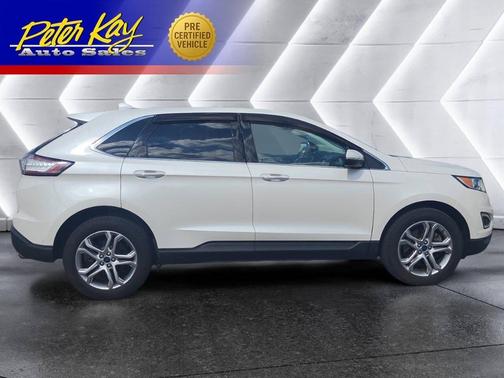 White Platinum Tri-Coat Metallic 2016 Ford Edge Titanium