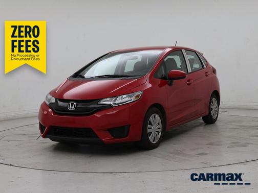Red 2015 Honda Fit LX