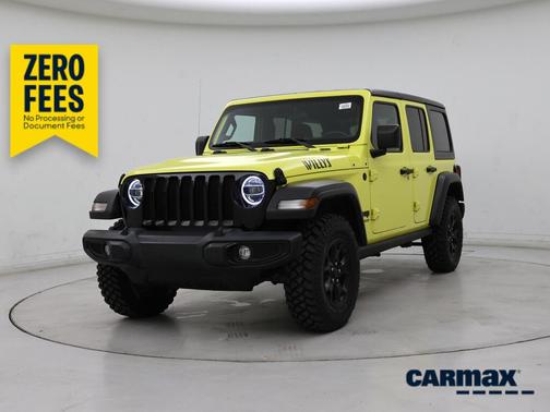 Yellow 2022 Jeep Wrangler Unlimited Willys