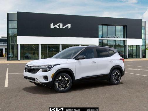 Clear White/Black Roof 2026 Kia Seltos S