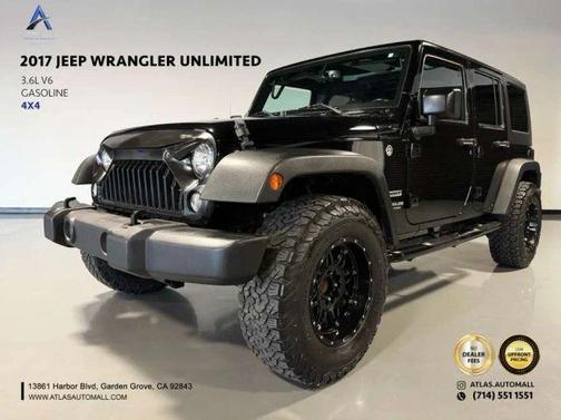 Black 2017 Jeep Wrangler Unlimited Sport