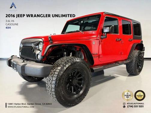 Red 2016 Jeep Wrangler Unlimited Sport
